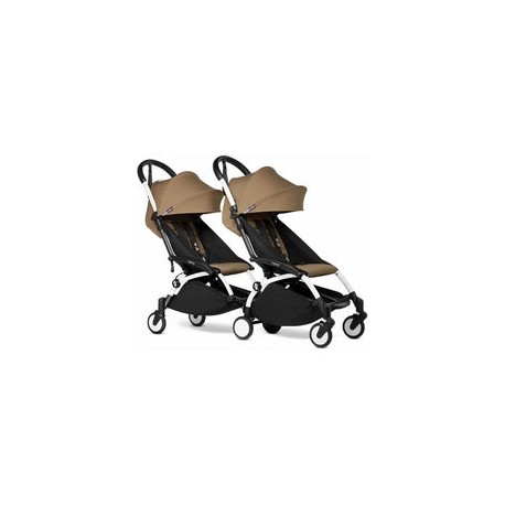 Stokke - Yoyo Double Stroller Bundle - Toffee/White