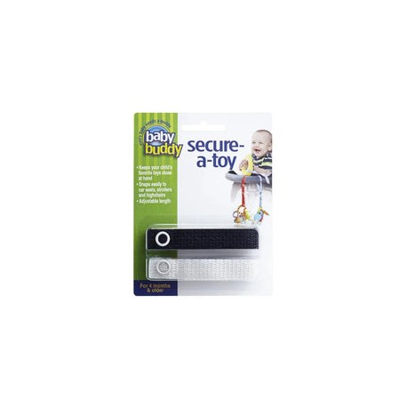 Baby Buddy - Asegure una correa de juguete, negro/blanco