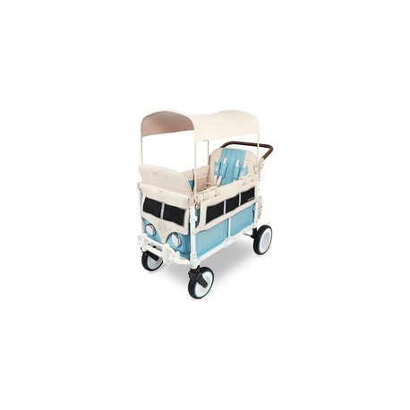 WonderFold - Volkswagon Special Edition Double Stroller Wagon (4 Seater), Bondi Blue