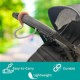 Kidco - BUGGY HEART HOOK by BUGGYGEAR, Silver Aluminum/Brown Leather