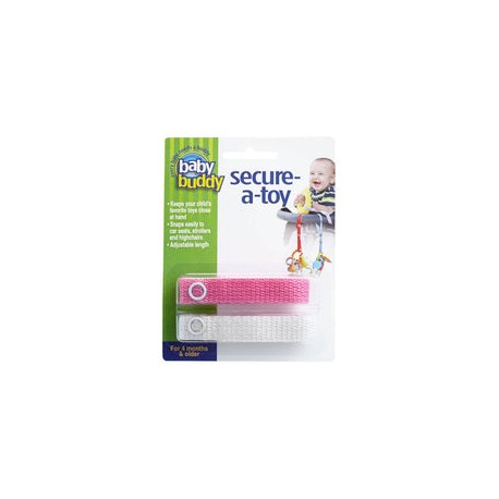 Baby Buddy - Secure A Toy Tether, Pink/White