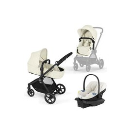 Cybex - Cochecito Eos Seashell Beige Estructura Negra Y Aton G