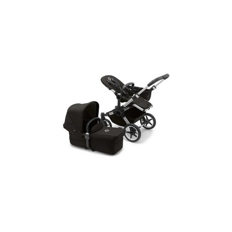 Bugaboo - Donkey 5 Mono Cochecito completo individual a doble, aluminio/negro medianoche