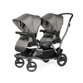 Peg Perego - Cochecito doble Duette Piroet con asientos y chasis incluidos, gris ciudad