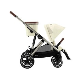 Cybex - Cochecito Gazelle S 2 individual a doble, estructura color topo/beige concha