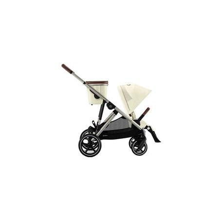 Cybex - Cochecito Gazelle S 2 individual a doble, estructura color topo/beige concha