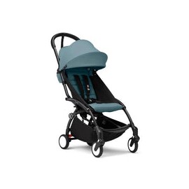 Stokke - Yoyo³ Stroller Black Frame Bundle 6+, Aqua